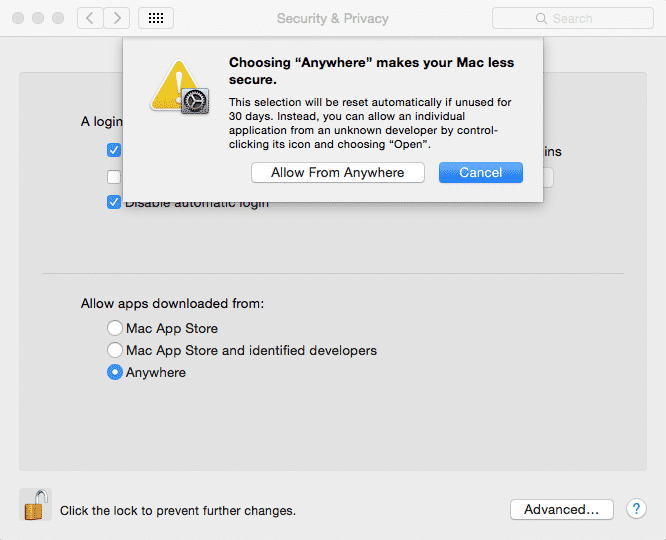 Allow Apps From Unknown Sources Mac Yosemite